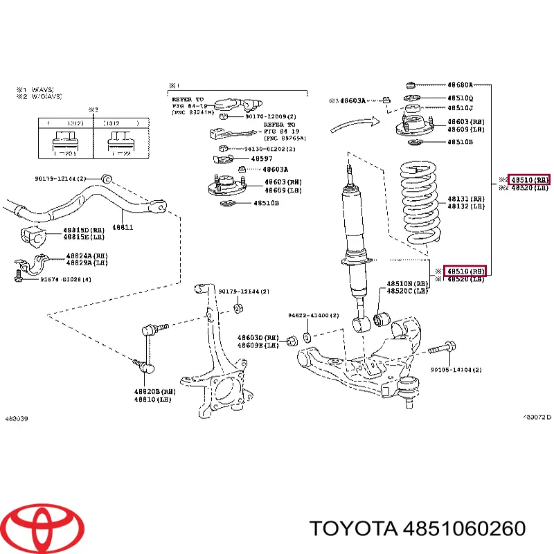 Amortiguadores Toyota 4851060260 precio, desde 64,15 EUR