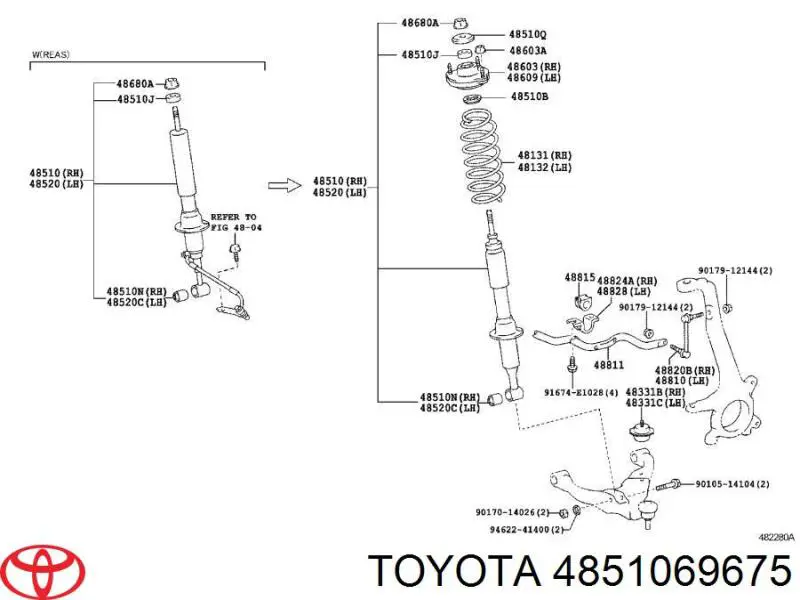 Amortiguadores Toyota 4851069675 precio, desde 38,63 EUR