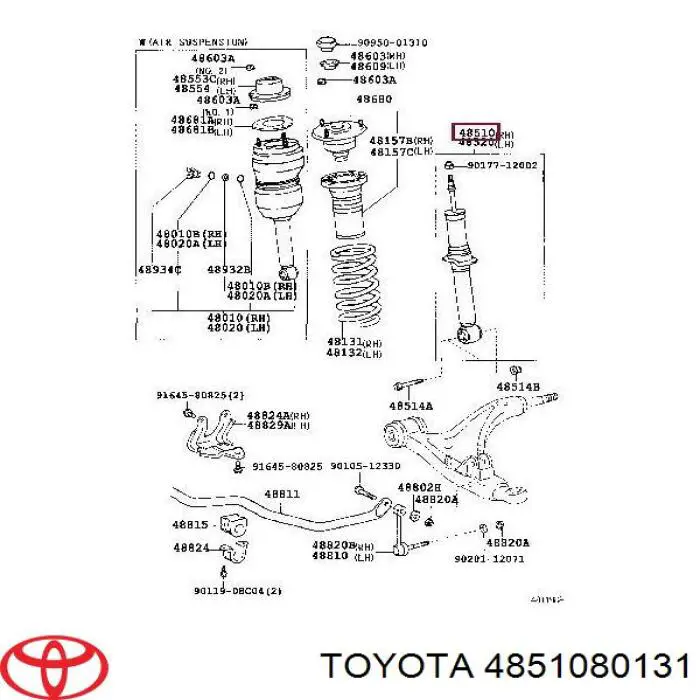 Comprar 4851080131 Toyota Amortiguador