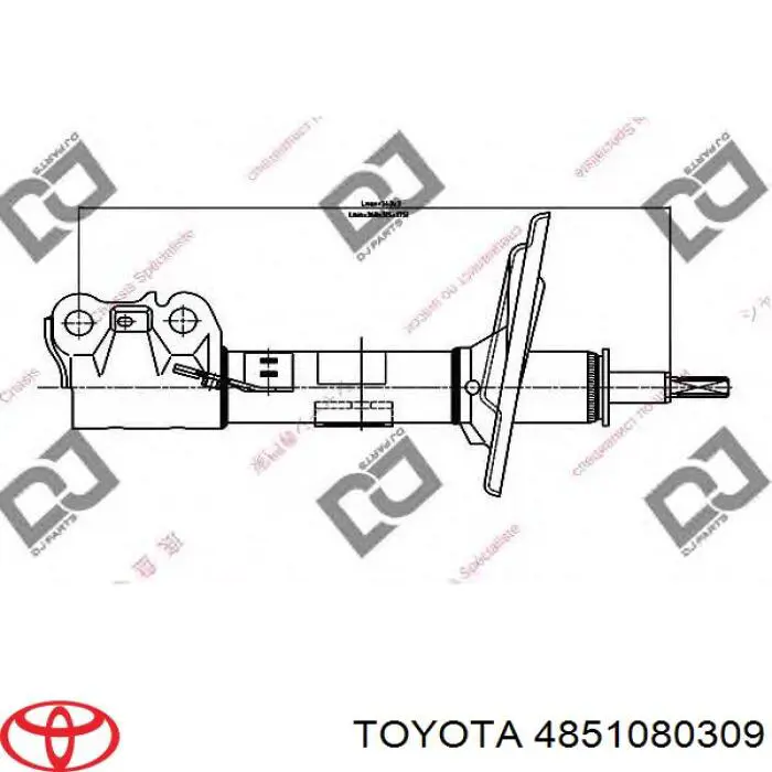 4851080309 Toyota amortiguador delantero derecho
