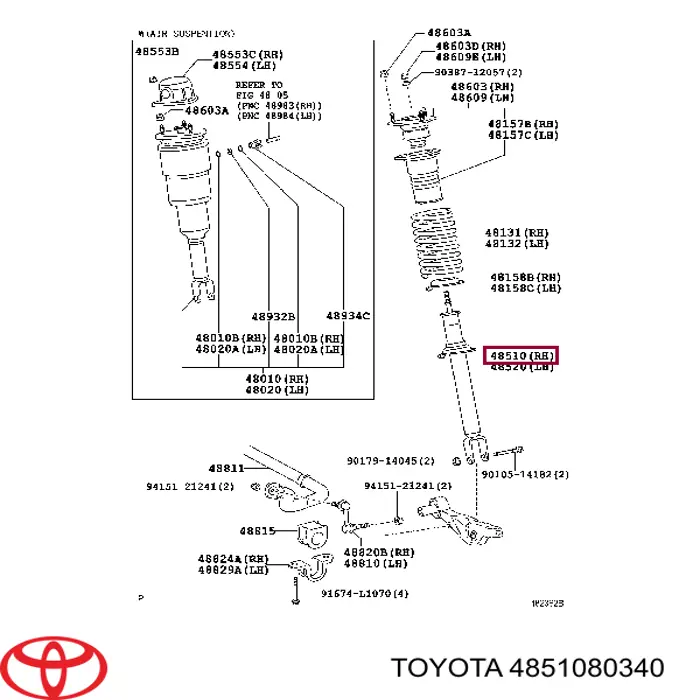 Amortiguadores Toyota 4851080340 precio, desde 310,39 EUR