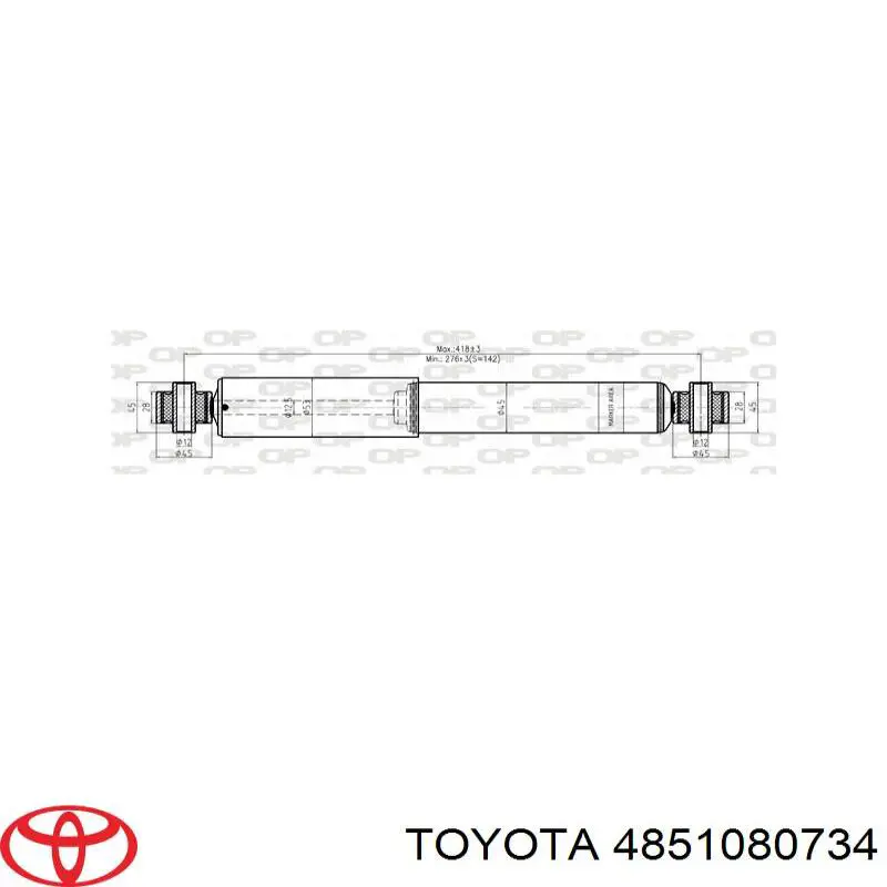 4851080734 Toyota amortiguador delantero derecho