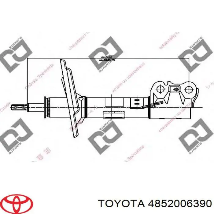 4852006390 Toyota amortiguador delantero izquierdo