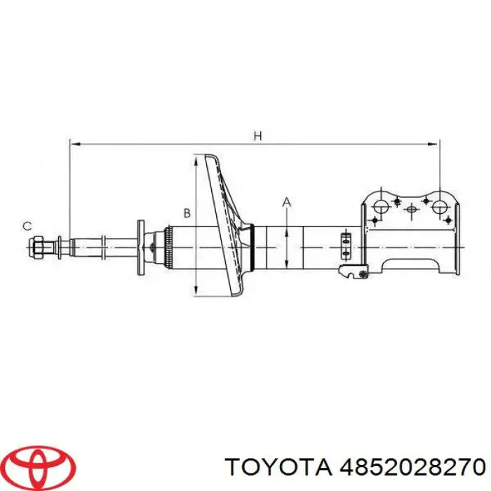 4852028270 Toyota amortiguador delantero izquierdo