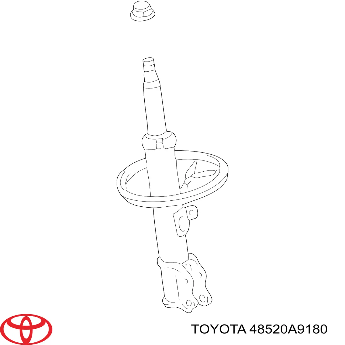 48520A9180 Toyota amortiguador delantero izquierdo