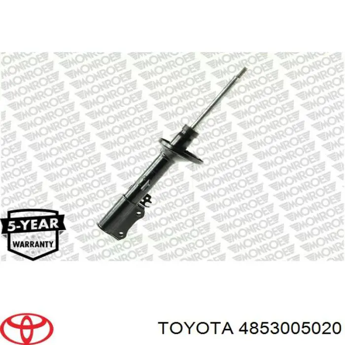 4854020770 Toyota amortiguador trasero izquierdo