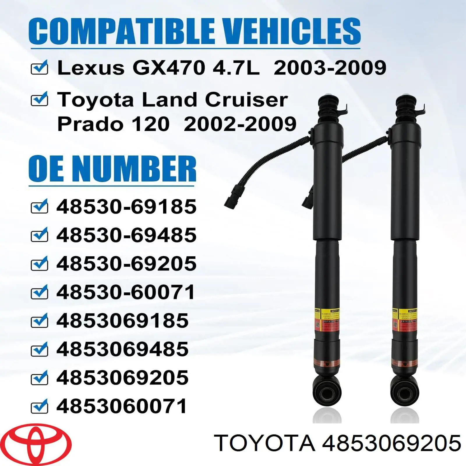 Amortiguador trasero Toyota 4853069205 precio, desde 128,68 EUR