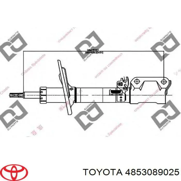 4853089025 Toyota amortiguador trasero derecho