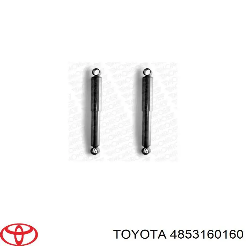 4853160160 Toyota amortiguador trasero derecho