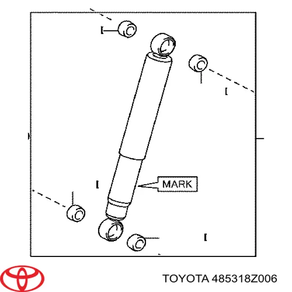 Amortiguador trasero derecho Toyota 485318Z006 precio, desde 87,40 EUR