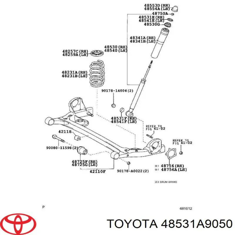 Amortiguadores posteriores para Toyota Previa (ACR3)