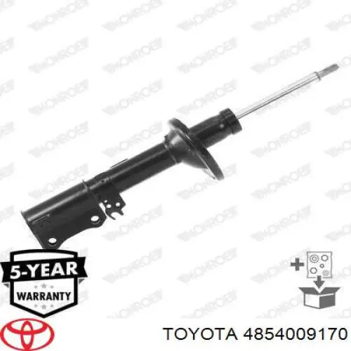 4854009170 Toyota amortiguador trasero izquierdo