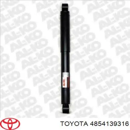 4854139316 Toyota amortiguador trasero izquierdo