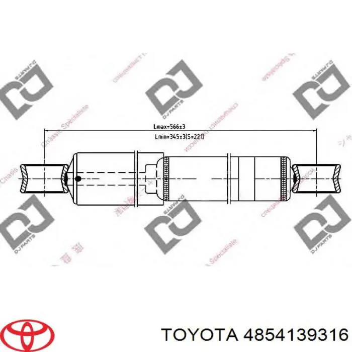 Comprar 4854139316 Toyota Amortiguador trasero izquierdo