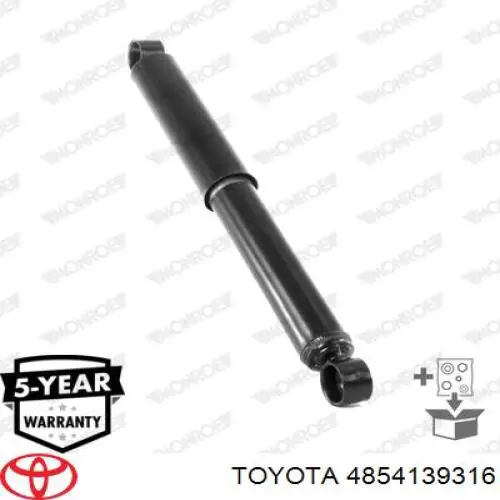 4854139316 Toyota Amortiguador trasero izquierdo