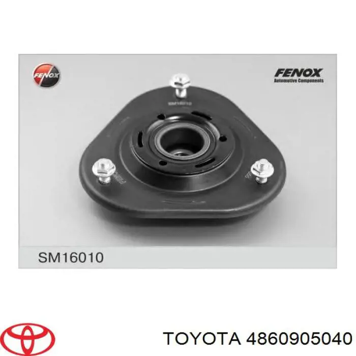 4860905040 Toyota soporte amortiguador delantero