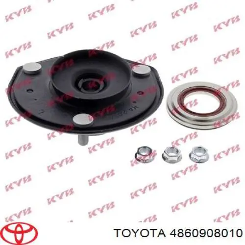 Soporte del amortiguador delantero izquierdo 4860908010 Toyota