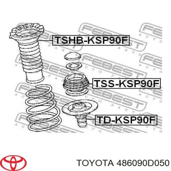 486090D050 Toyota soporte amortiguador delantero