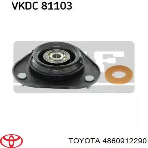 4860912290 Toyota soporte amortiguador delantero