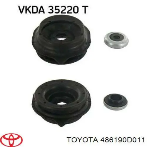 Rodamiento de soporte del amortiguador delantero 486190D011 Toyota