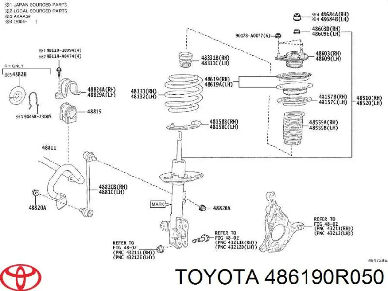 486190R050 Toyota