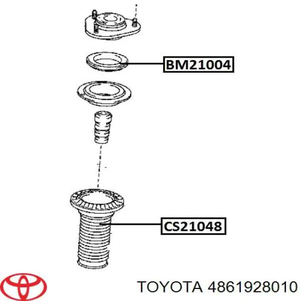 4861928010 Toyota rodamiento amortiguador delantero