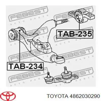 Brazo inferior derecho de la suspensión delantera Toyota 4862030290 precio, desde 80,00 EUR