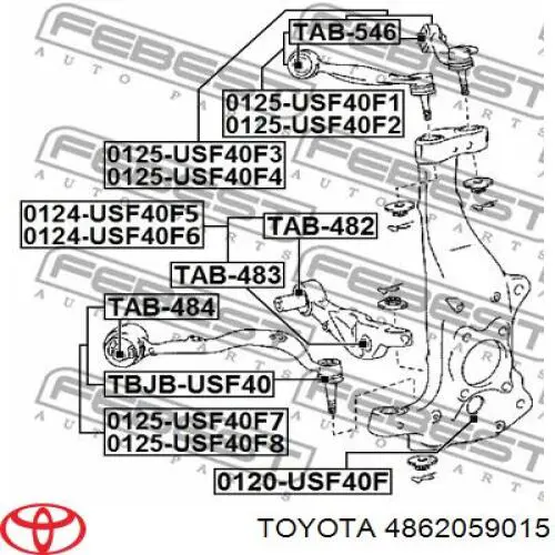 Comprar 4862059015 Toyota Brazo inferior derecho de la suspensión delantera
