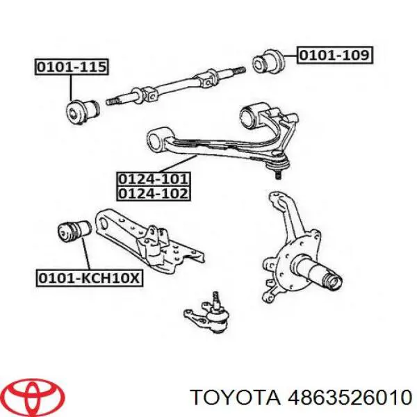 Silentblock de brazo de suspensión Toyota 4863526010 precio, desde 9,20 EUR