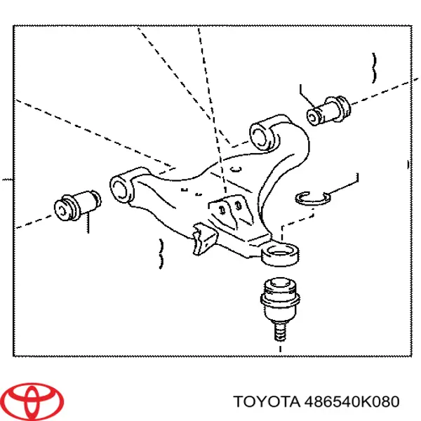 486540K080 Toyota silentblock de suspensión delantero inferior
