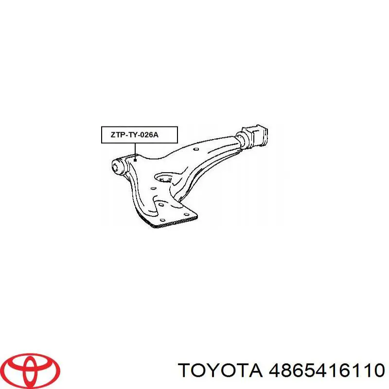 Silentblock del brazo de suspensión 4865416110 Toyota