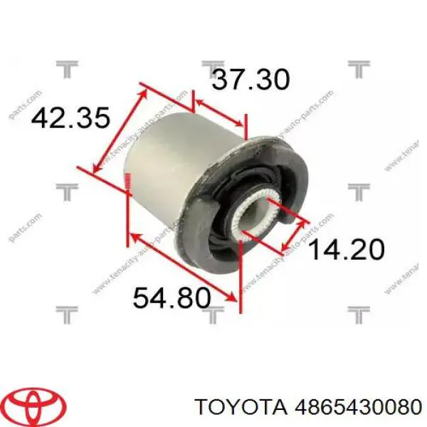 4865430080 Toyota silentblock de suspensión delantero inferior