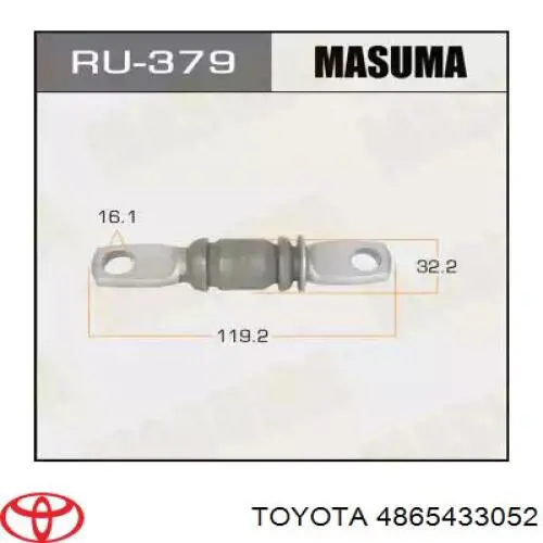 4865433052 Toyota Silentblock de brazo de suspensión delantero inferior