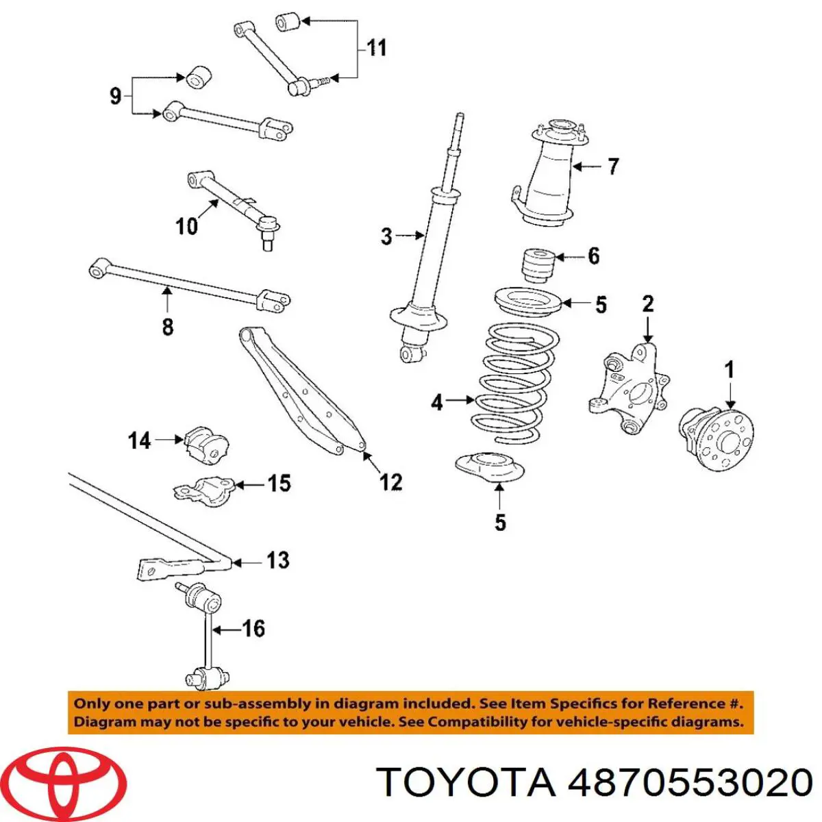 Brazo De Suspension Trasera Derecha para Lexus GS (S19)