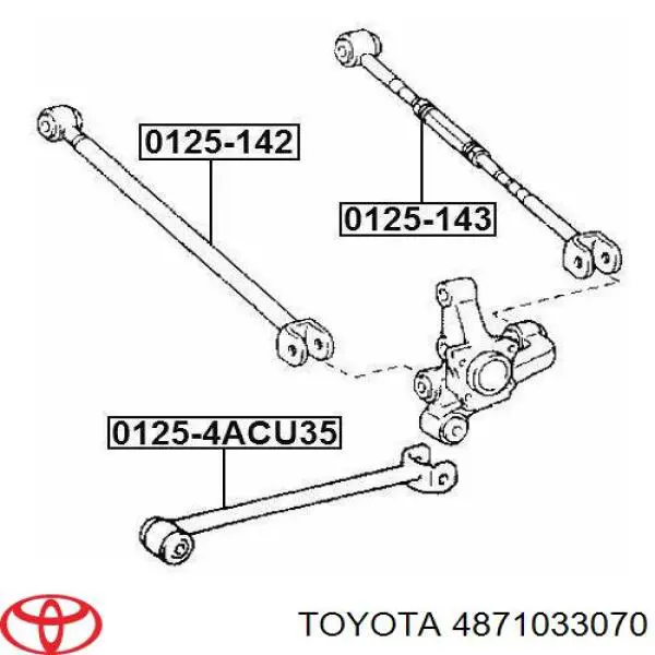 Comprar 4871033070 Toyota Barra transversal de la suspensión trasera
