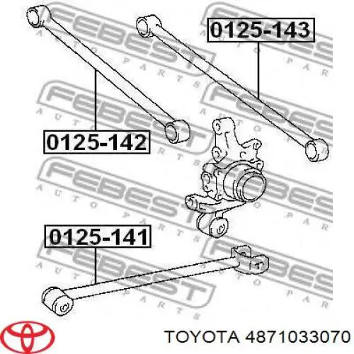 Barra oscilante, suspensión de ruedas, eje trasero Toyota 4871033070 precio, desde 27,46 EUR