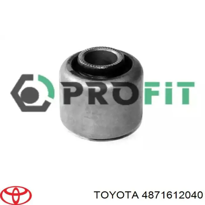 4871612040 Toyota silentblock de brazo suspensión trasero transversal