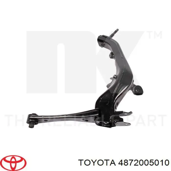 4872005010 Toyota brazo suspension trasero inferior izquierdo
