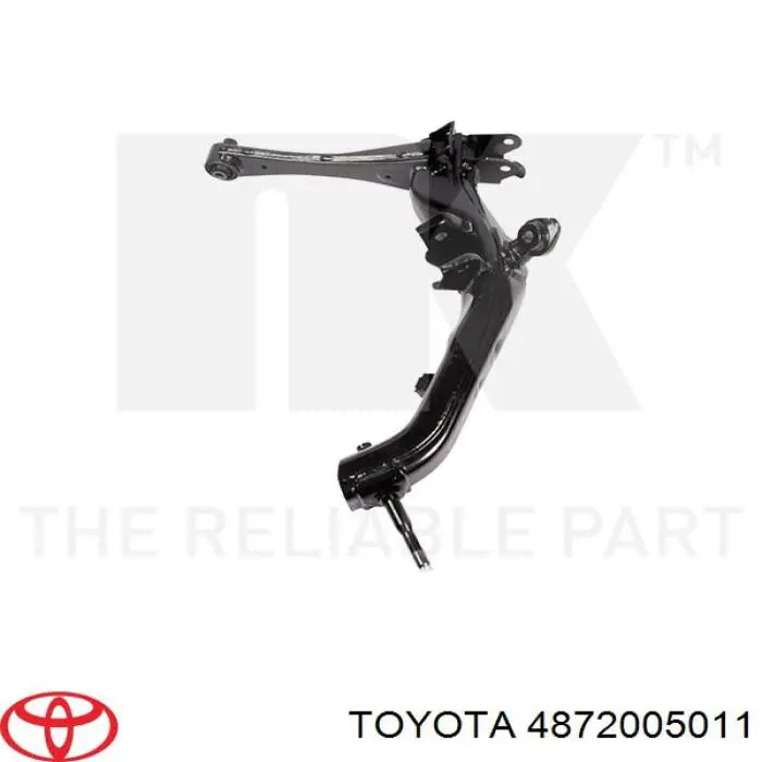 4872005011 Toyota brazo suspension trasero inferior izquierdo