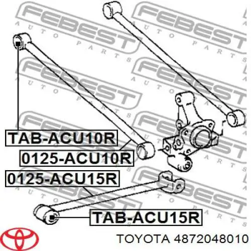 Brazo suspension (control) trasero inferior izquierdo Lexus RX 300 (MCU1)