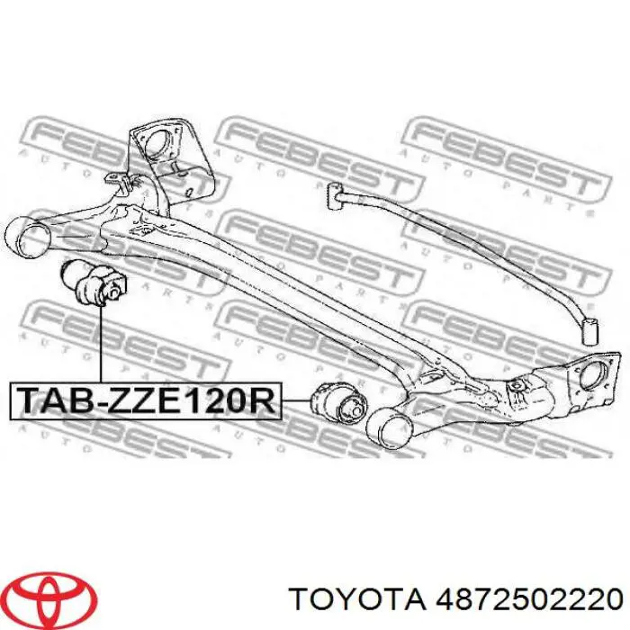 4872502220 Toyota suspensión, cuerpo del eje trasero