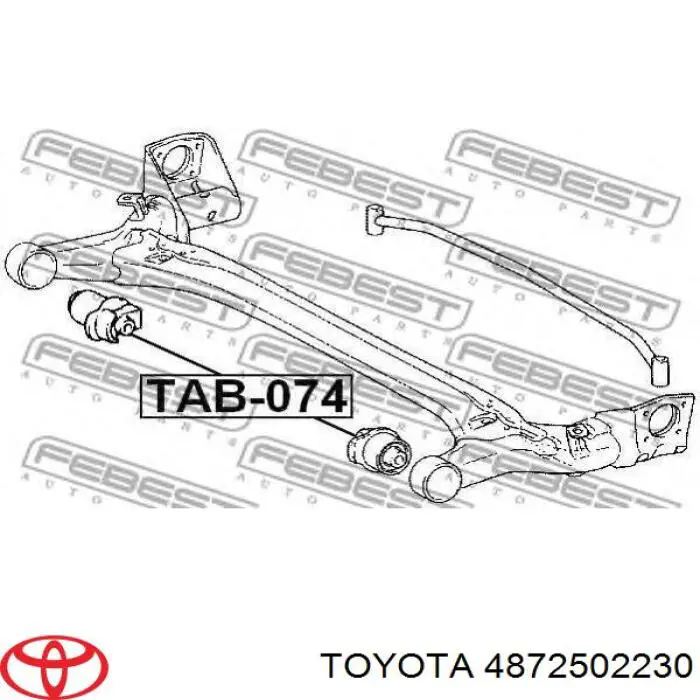4872502230 Toyota suspensión, cuerpo del eje trasero