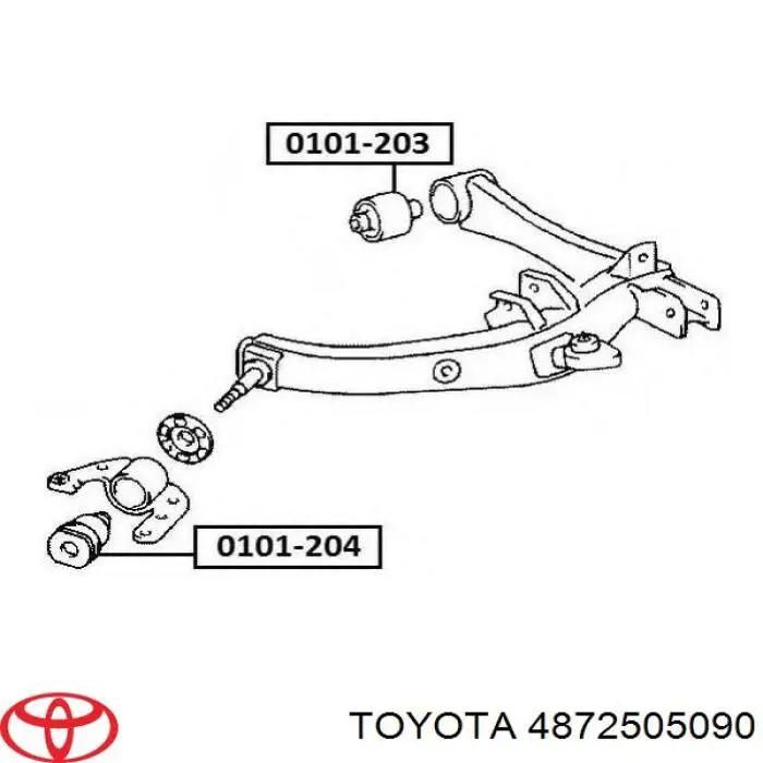 Comprar 4872505090 Toyota Buje del brazo inferior trasero
