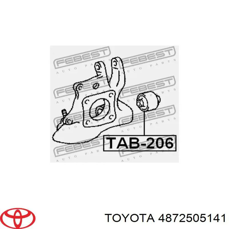 4872505141 Toyota silentblock de mangueta trasera