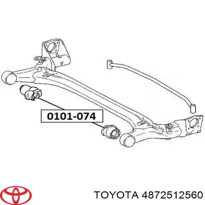 4872512560 Toyota suspensión, cuerpo del eje trasero