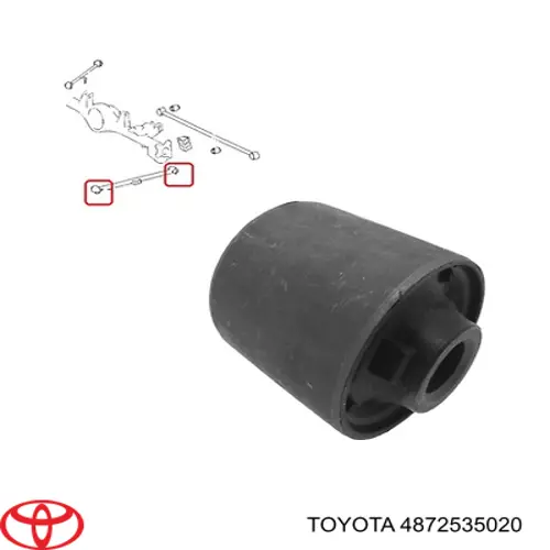 4872535020 Toyota Buje del brazo longitudinal inferior trasero
