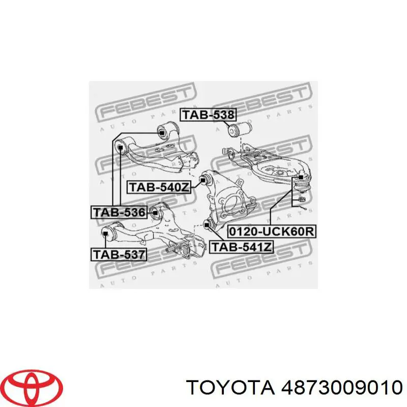 Barra oscilante, suspensión de ruedas Trasera Inferior Izquierda/Derecha para Toyota Sequoia (K6)