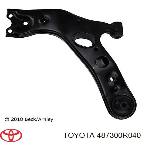 487300R040 Toyota brazo de suspension trasera derecha