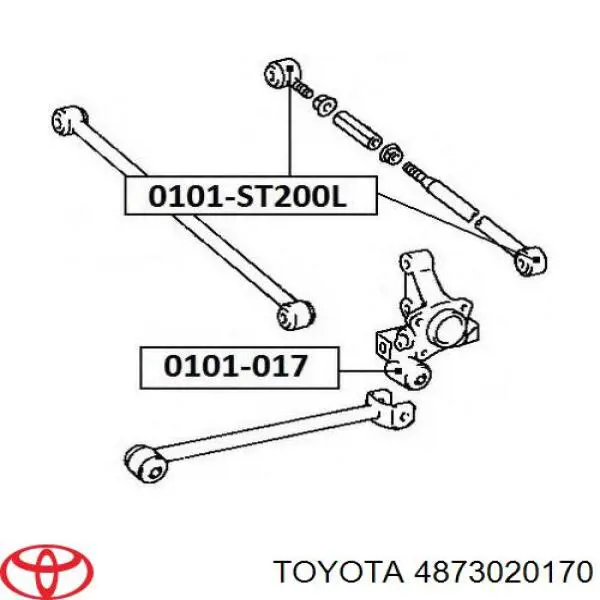 Barra oscilante, suspensión de ruedas, eje trasero para Toyota Carina (T19)