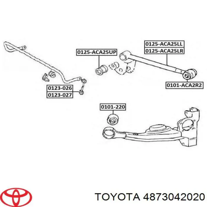 Brazo inferior izquierdo de la suspensión trasera Toyota 4873042020 precio, desde 28,39 EUR